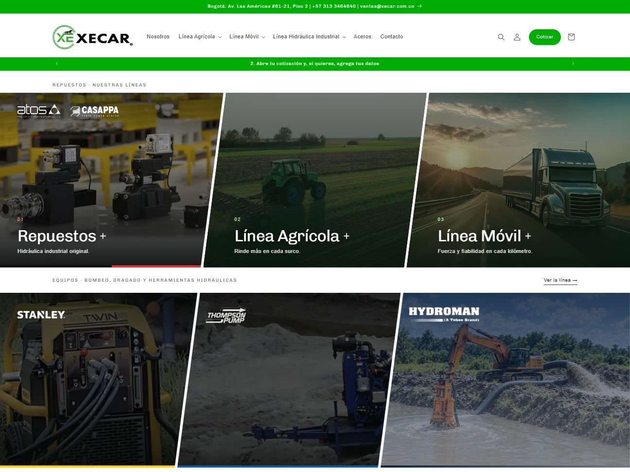Sitio web de XECAR, proyecto de EADsign